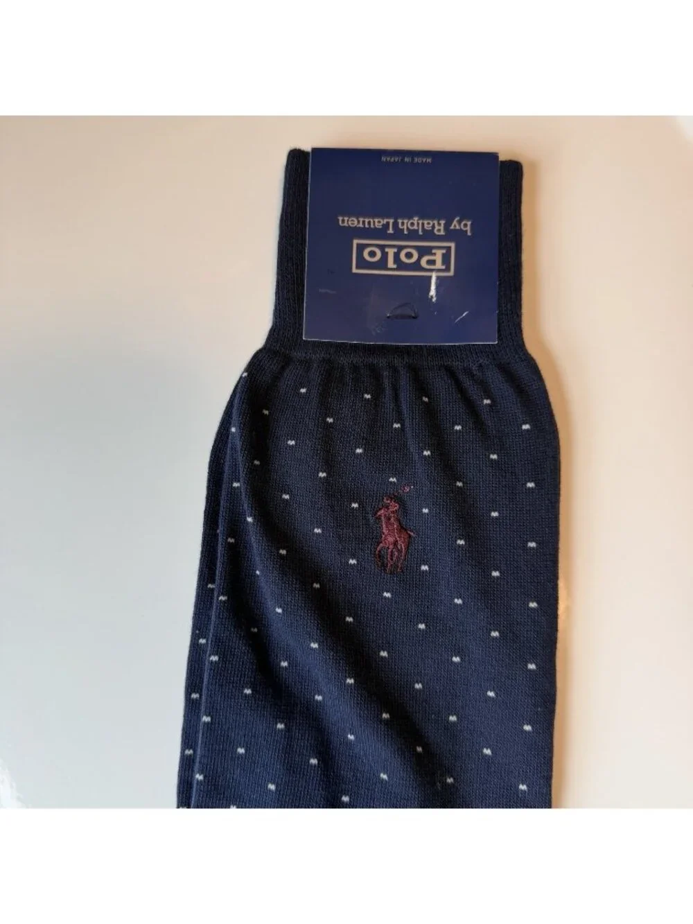 Polo Ralph Lauren Over The Calf Dress Socks Navy with Specks Size 10-13 NWT